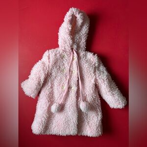 Vintage Cute Togs New York Girls Fluffy Jacket Pink